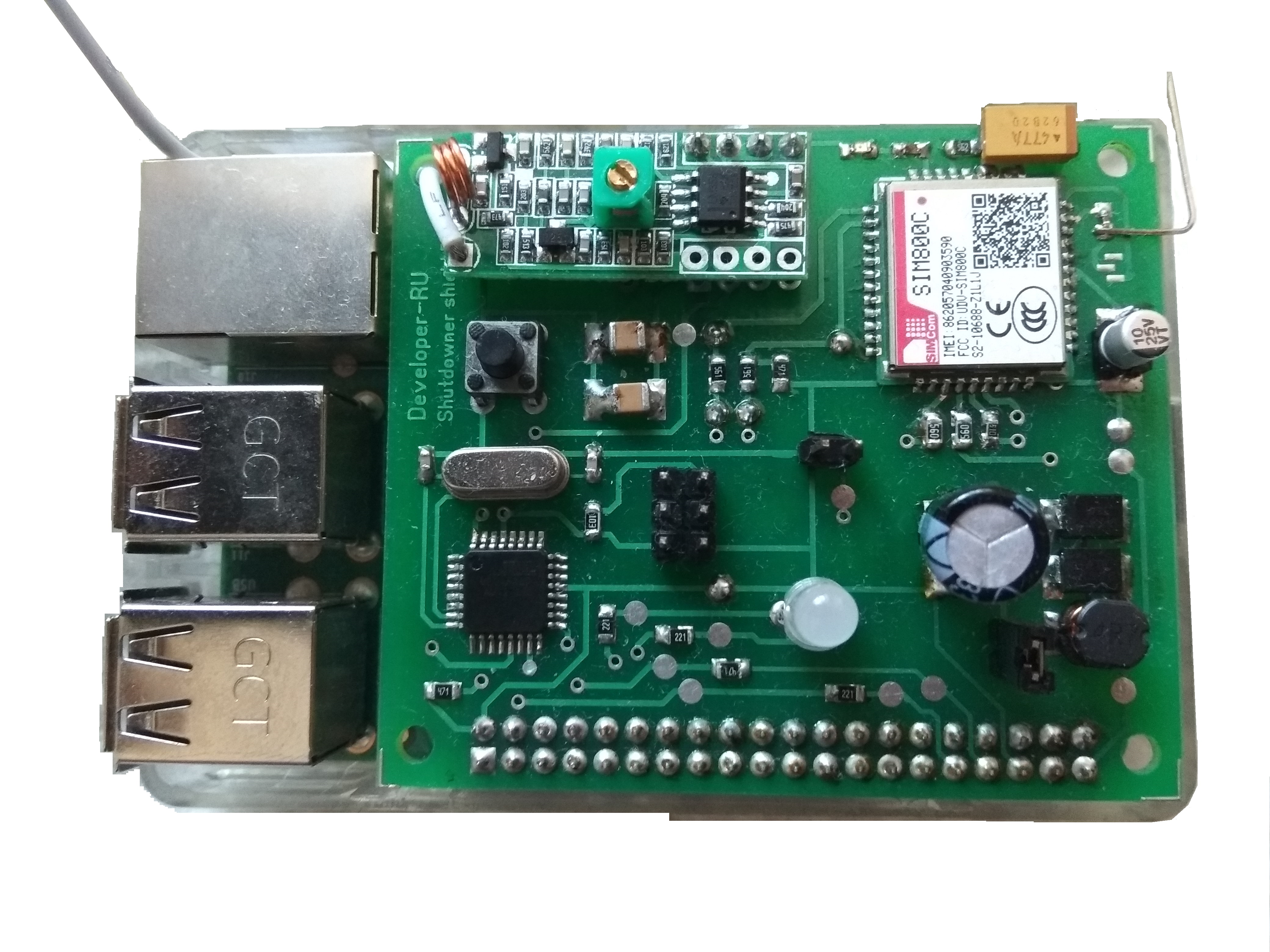 Шилд Raspberry Pi 3 - Выключатель серверов